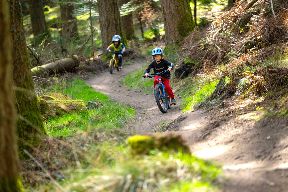 2 KIDS RIDE DOWN TRAIL