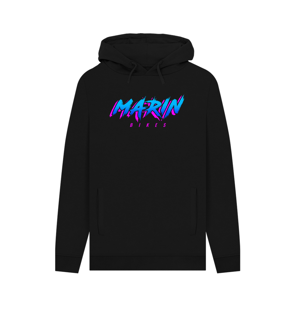 Black Printed Hoody Front