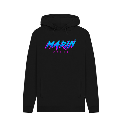 Black Printed Hoody Front