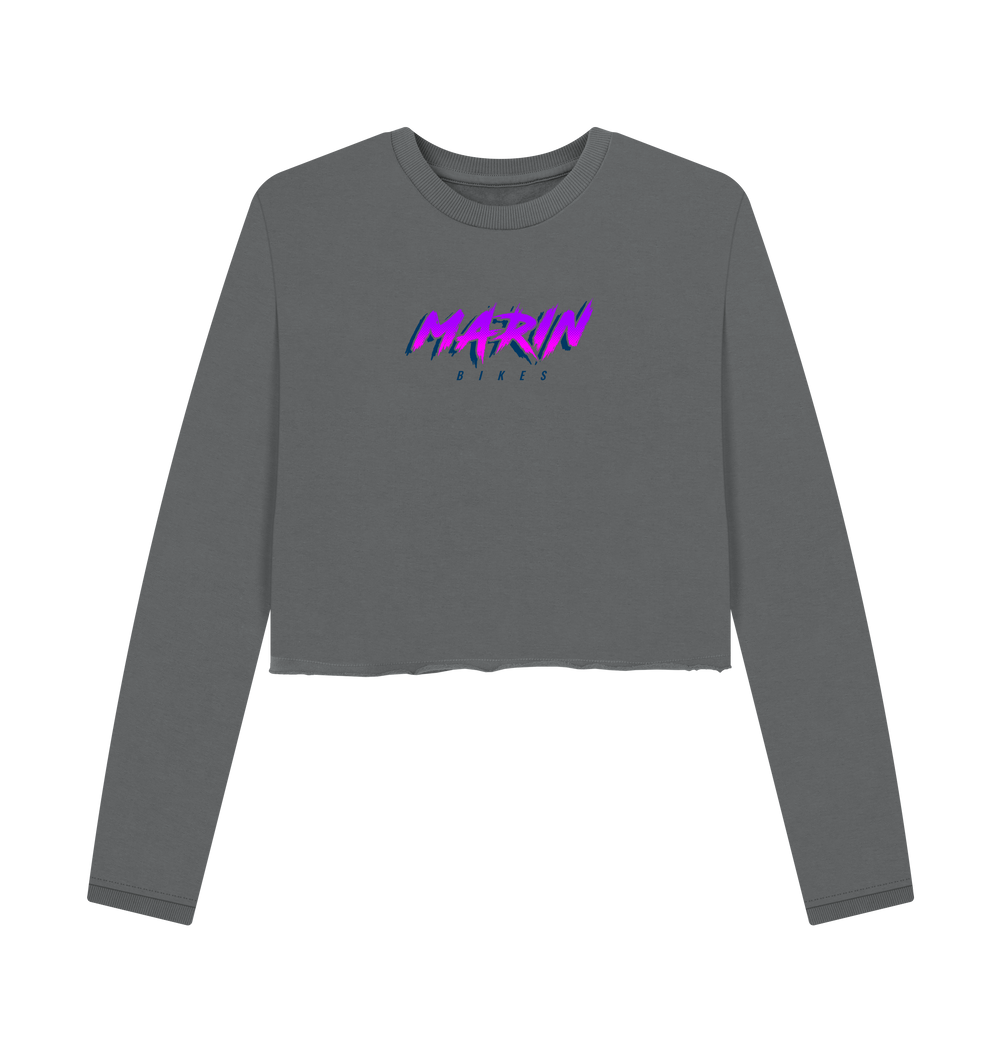 Slate Grey Printed Boxy Jumpers Front