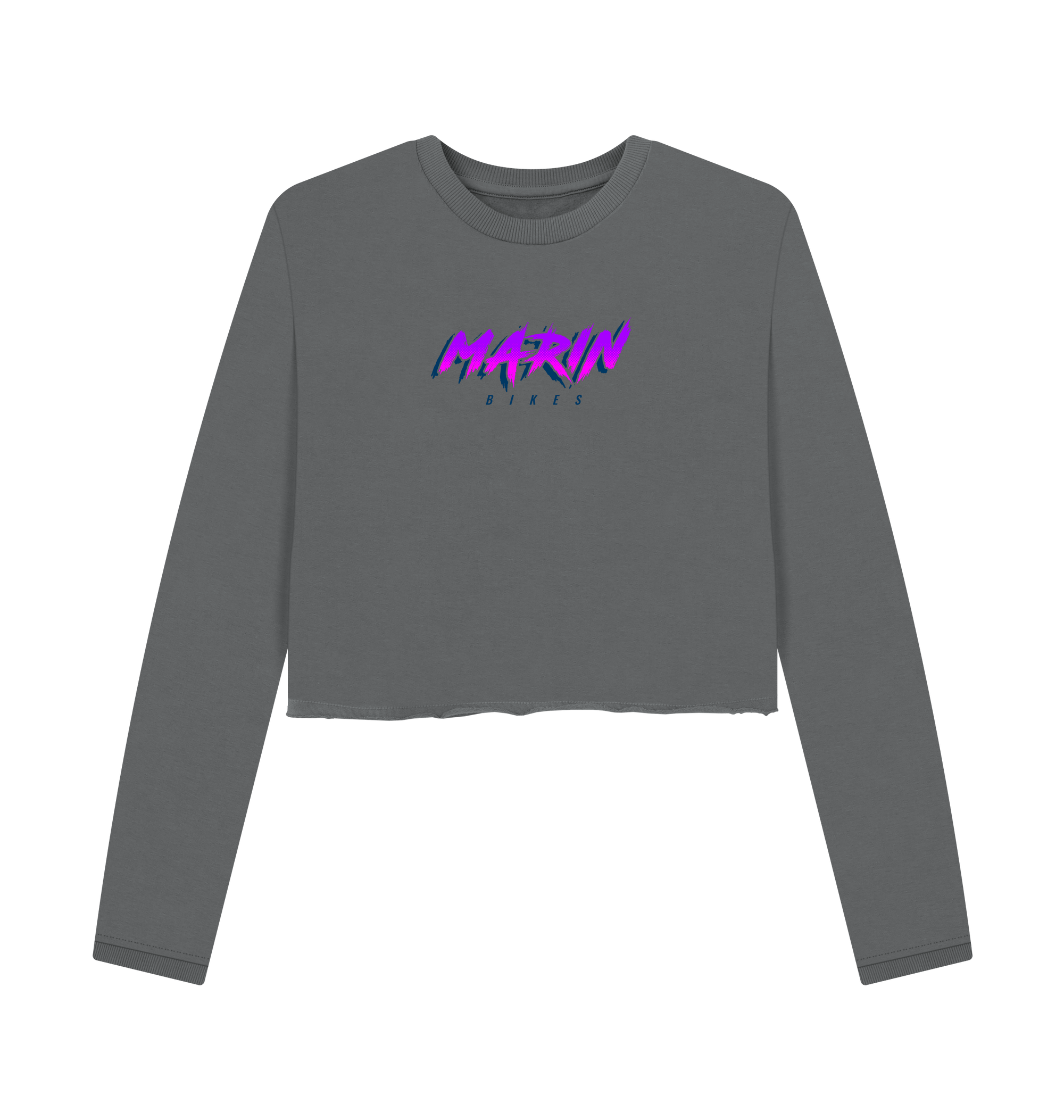 Slate Grey Printed Boxy Jumpers Front