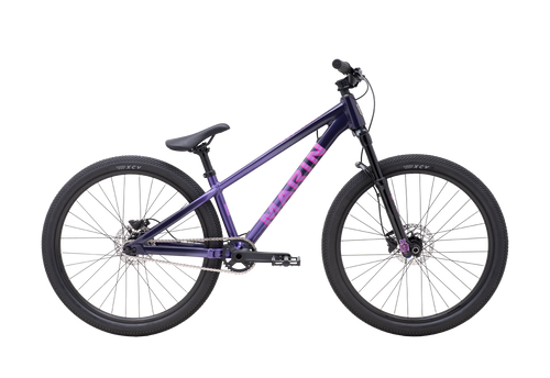 Purple bicycle on a white background