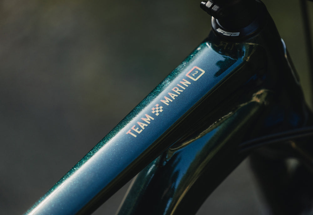 Team Marin top tube detail