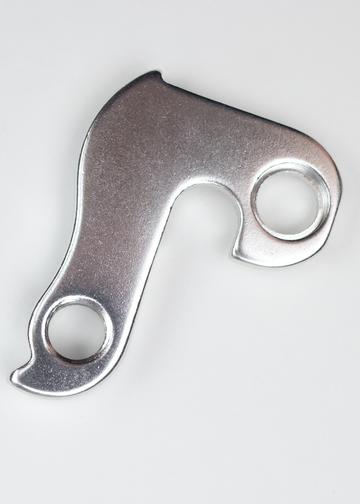A silver Marin Bikes rear derailleur hanger