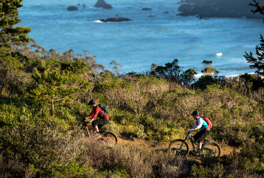 Marin riders on the trails above Pacifica, California.