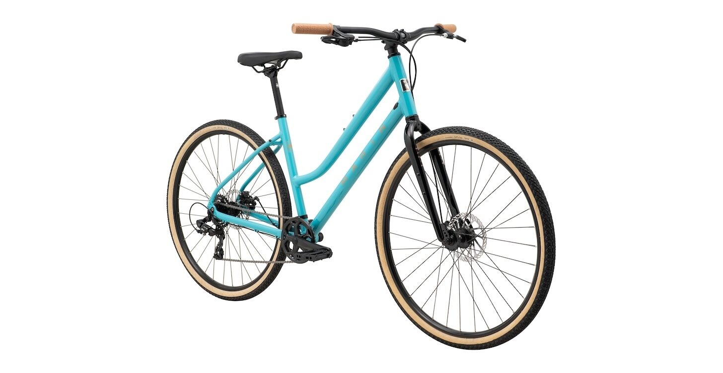 Marin Kentfield 1 ST front 3/4, blue.