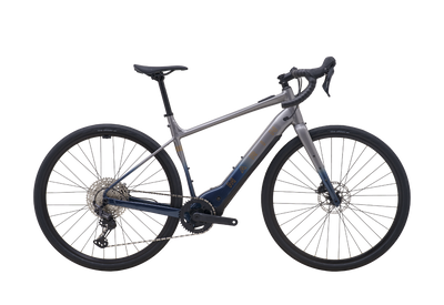 Gray electric bicycle on a white background