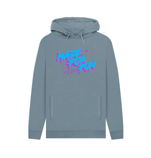 Stone Blue Printed Hoody Front